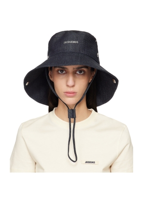 JACQUEMUS Navy La Croisière 'The de-Nîmes' Denim Bucket Hat