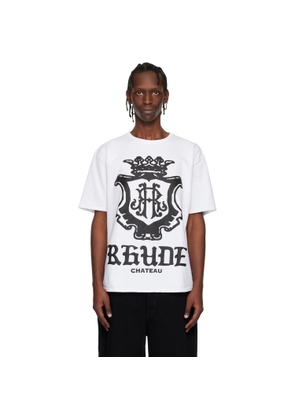 Rhude White Oversized Chateau Crest T-shirt