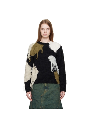Andersson Bell Black Sylvia Abstract Patchwork Sweater