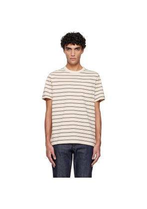 A.P.C. Beige Striped T-shirt
