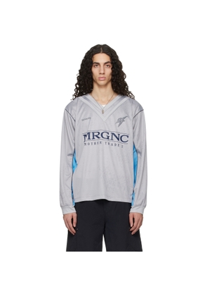 Serapis Gray Double V Football Jersey
