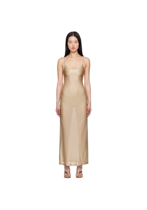 ALAÏA Beige Knit Slip Dress