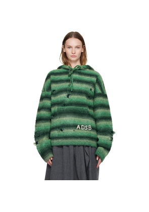Andersson Bell Green Gradient Distressed Hoodie