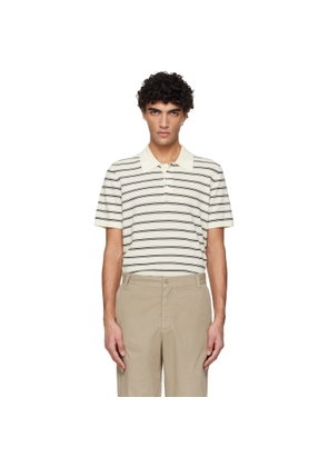 A.P.C. Off-White & Black Knit Polo