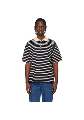 A.P.C. Navy Striped Polo