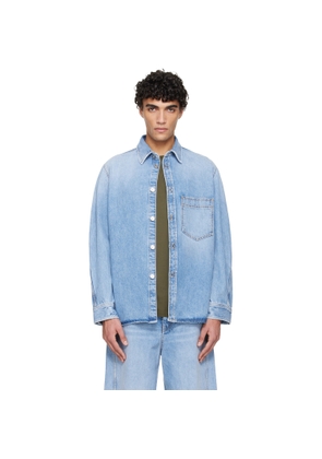 Givenchy Blue Faded Denim Overshirt