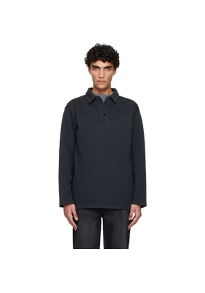 A.P.C. Black Long-Sleeve Polo
