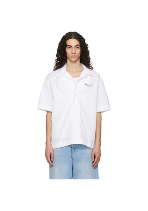 Givenchy White Poplin 'GIVENCHY Stamp Print' Shirt