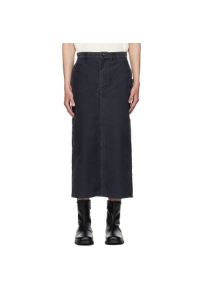 OUAT Black Office Midi Skirt