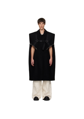 Rick Owens Black Concordians Blixa Cape Coat