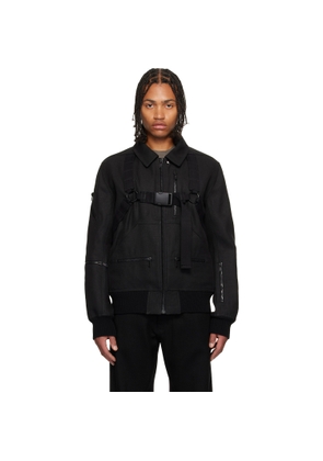 Rick Owens Black Concordians Bonotto Capsule Blixa Bomber Jacket