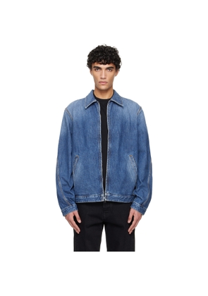 Givenchy Navy Zipped Denim Jacket