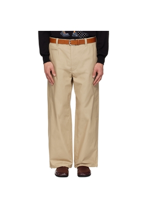 Moschino Beige Classic With Twist New Tailoring Trousers