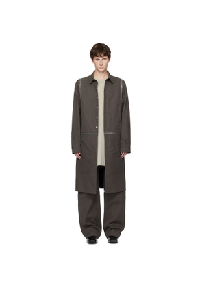 Rick Owens Brown Concordians Heizer Long Coat