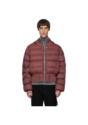 Rick Owens Pink Concordians Hooded Down Jacket