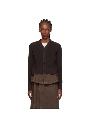 sacai Brown Denim x Knit Cardigan