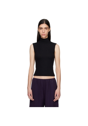 LESET Black Lauren Sleeveless Turtleneck