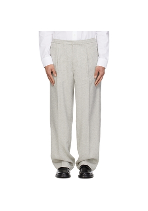 Lacoste Gray Relaxed Fit Slub Weave Trousers