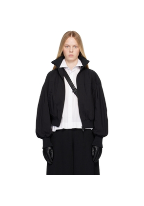 YOHJI YAMAMOTO Black Weather Cloth Paneled Blouson Jacket