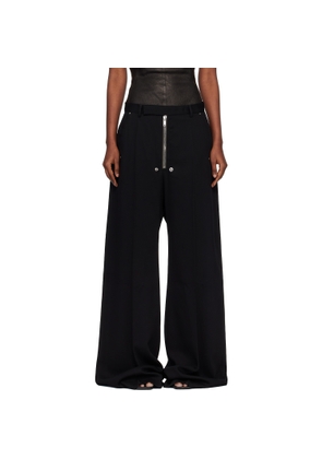 Rick Owens Black Tailored Wide Belas Trousers