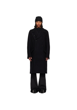 Rick Owens Black Concordians Officer Coat