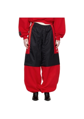 WILLY CHAVARRIA Black & Red adidas Originals Edition Gomez Zip Off Track Pants