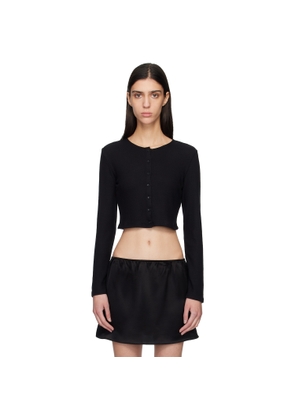 LESET Black Lauren Crop II Cardigan