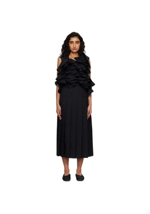 Comme des Garçons Black Twill Midi Dress