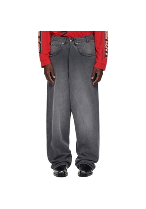 LU'U DAN Gray Kriss Kross Jeans