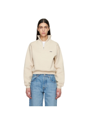 JACQUEMUS Beige 'The Gros Grain zipped-rollneck' Sweatshirt
