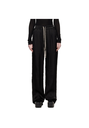 Rick Owens Black Temple Dietrich Drawstring Lounge Pants