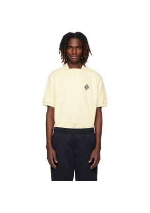 Lacoste Beige Loose Fit Badge Accent Fleece Polo