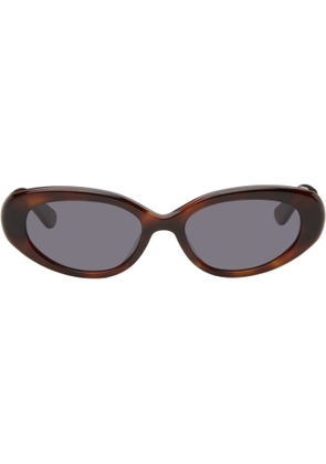 THISTLES Brown 'The Coco' Sunglasses
