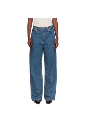 WARDROBE.NYC Blue Low-Rise Jeans