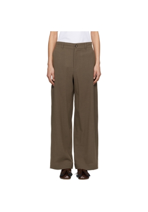 JW Anderson Brown Straight Leg Trousers