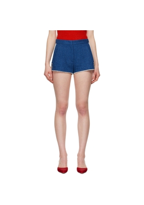 MSGM Blue Cotton Shorts
