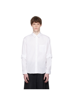 Simone Rocha White Bow Sleeve Classic Shirt