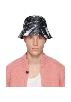 Dries Van Noten Black Coated Bucket Hat