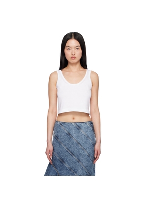 ALAÏA White Crop Tank Top