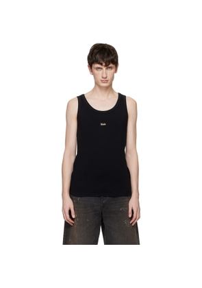 Rhude Black Logo Ribbed Tank Top
