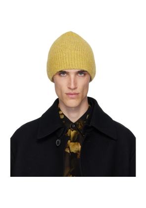 Dries Van Noten Yellow Alpaca Blend Beanie