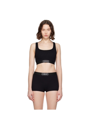Versace Black 'Versace' 90s Elastic Bra