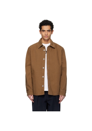 A.P.C. Brown Buttoned Denim Overshirt