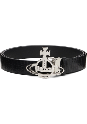 Vivienne Westwood Black Line Orb Buckle Belt