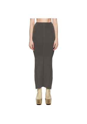 Rick Owens Gray Concordians Pillar Maxi Skirt