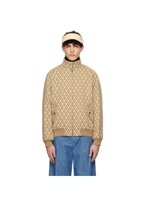 Valentino Tan & Beige 'Toute La V' Bomber Jacket
