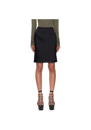Rick Owens Black Concordians Short Bias Miniskirt