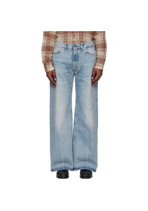 HOPE Blue Low-Waist Wide-Leg Jeans