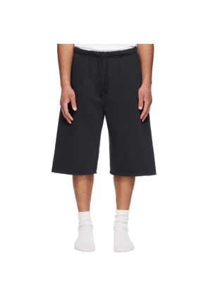 SKIMS Black Fleece Lounge Relaxed Long Shorts