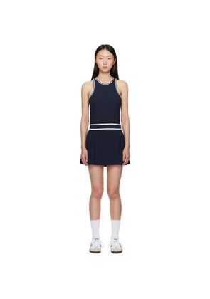 Sporty & Rich Navy 'SRC' Phoebe Minidress
